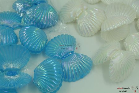 علبة شكل صدف بلاستك