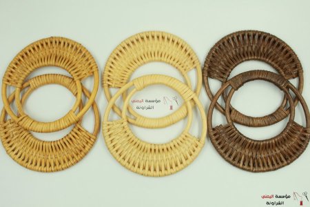 يد شنطة خشب من الخيزران 17 سم